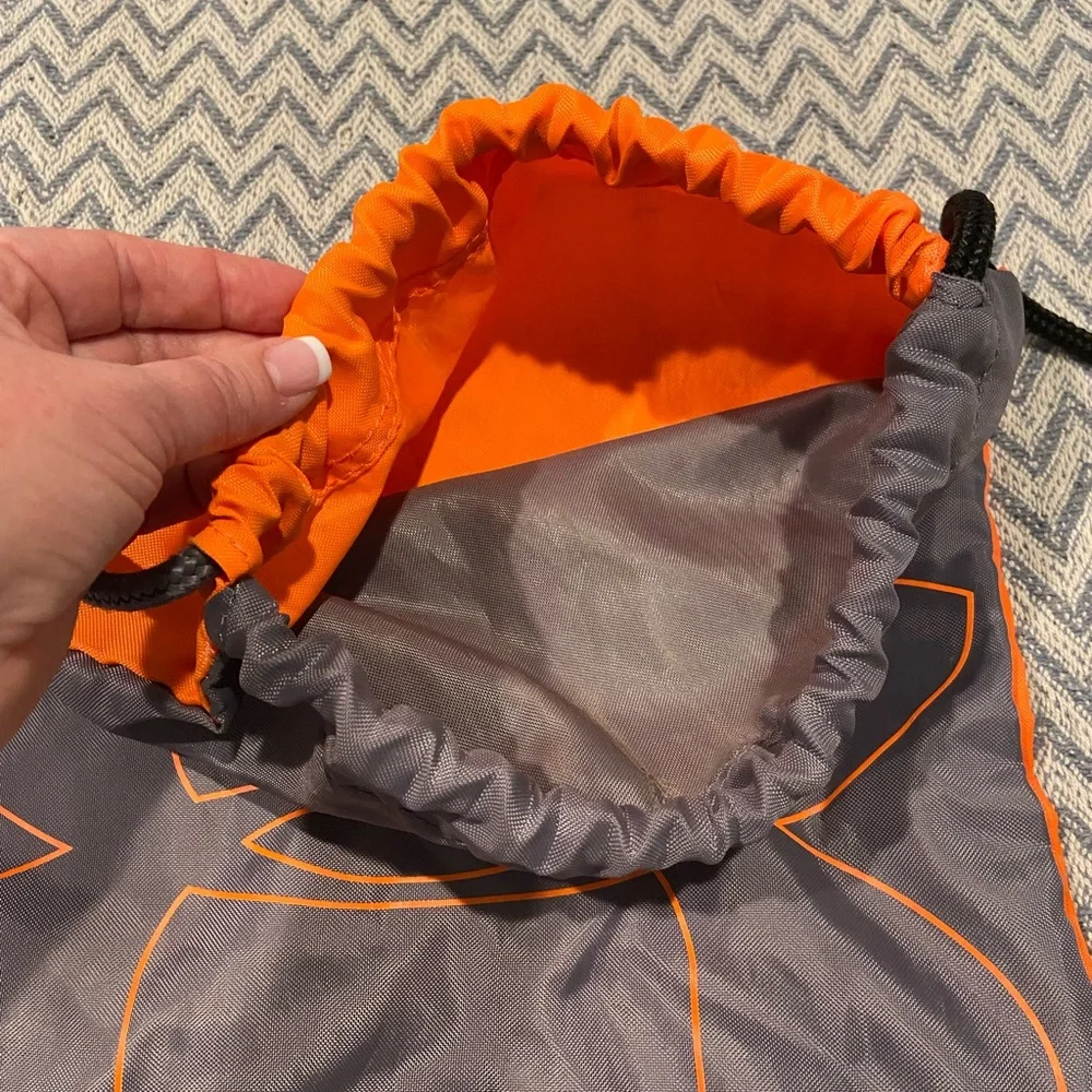Under Armour Black and Orange Drawstring Backpack